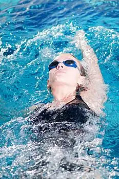 游泳,游泳比赛,仰泳,少女
