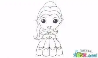 公主拿着冰淇淋简笔画