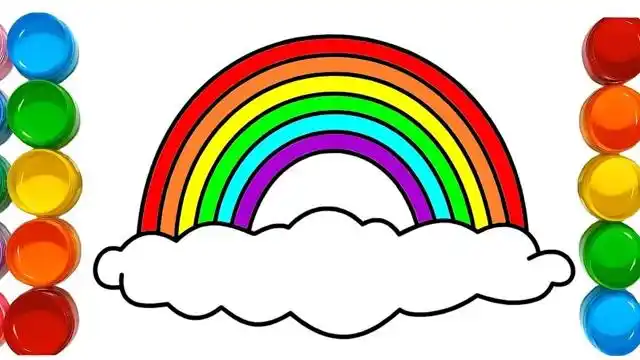 儿童简笔画:可爱小彩虹