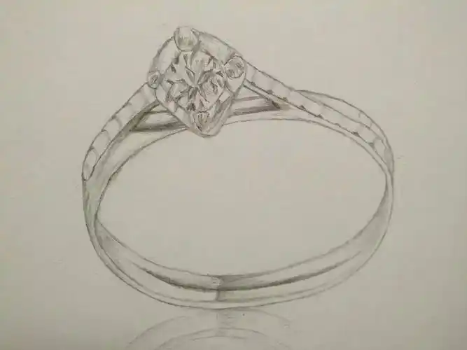 035主题:戒指作者:小妮—河南类别:铅笔和彩铅感悟:不好画,最后有些赶