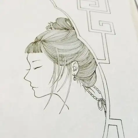 古风人物简笔画女生头像