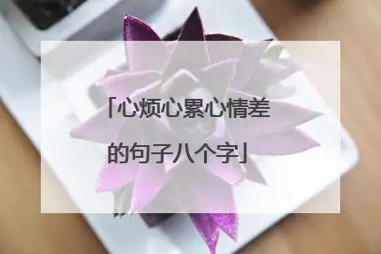 心烦心累心情差的句子八个字