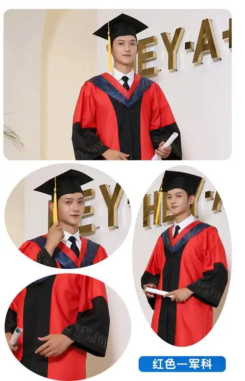 导师服大学生导师学士服硕士服博士服学位服毕业礼服定制校徽白色医科