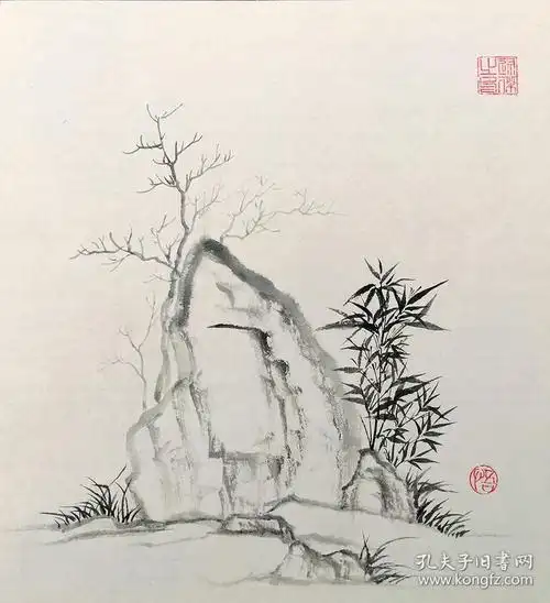 手绘写意山水小品3152