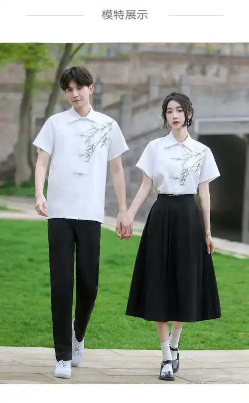 实拍新款情侣装学院风古风毕业照舞台服校服班服 - 17网