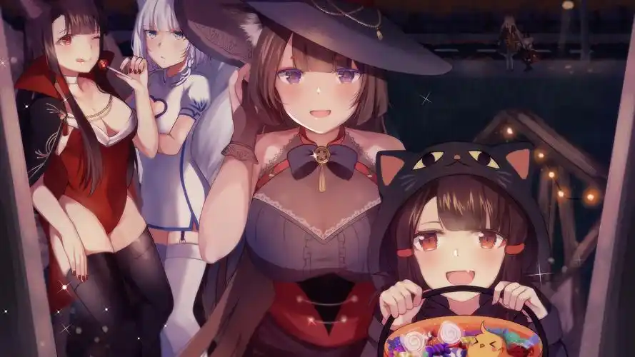 性感动漫美女插画桌面壁纸高清大图预览1920x1080_卡通动漫下载_美桌