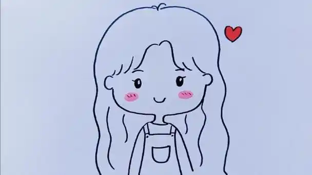 人的简笔画女孩简单画人物女生可爱