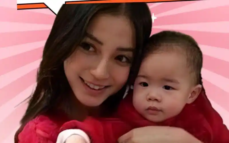 杨颖儿子正面照曝光,既不随她也不随黄晓明,难怪一直藏着不让看