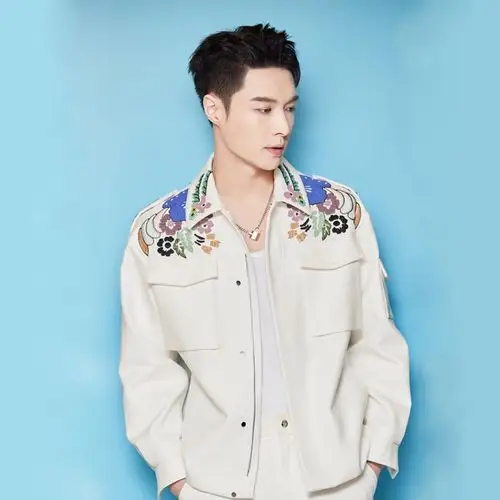 张艺兴同款白色刺绣外套男装休闲情侣上衣