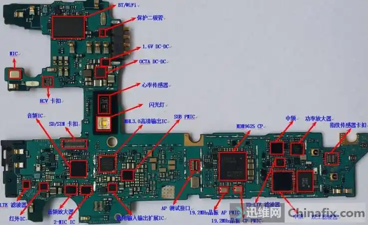 note4主板元件图n9109维修图纸