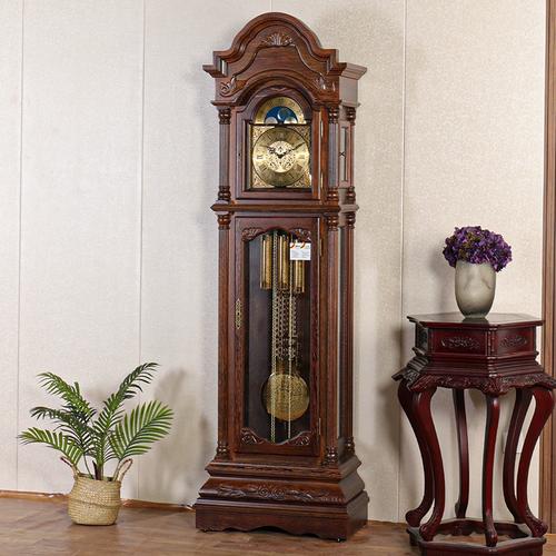 欧式落地钟客厅实木德国进口赫姆勒机芯机械钟表复古落地钟hg901