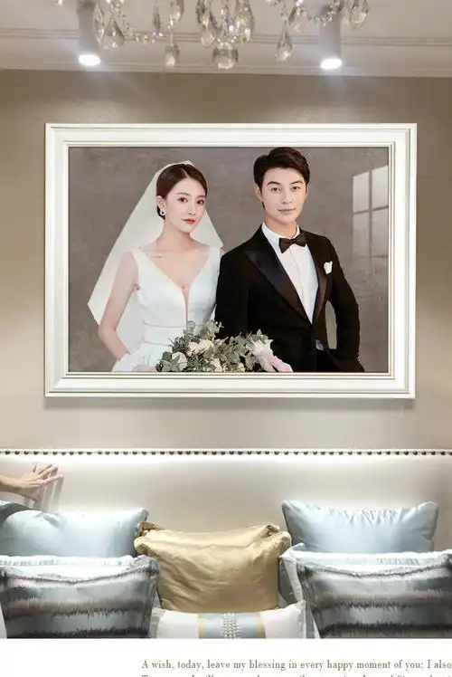 奴诗漫美式复古婚纱照相框放大3236404860寸30卧室床头客厅照片挂墙ps
