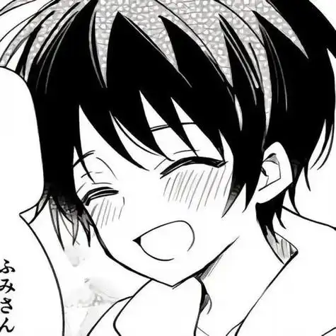 动漫头像:害羞男生黑白头像不要了吧