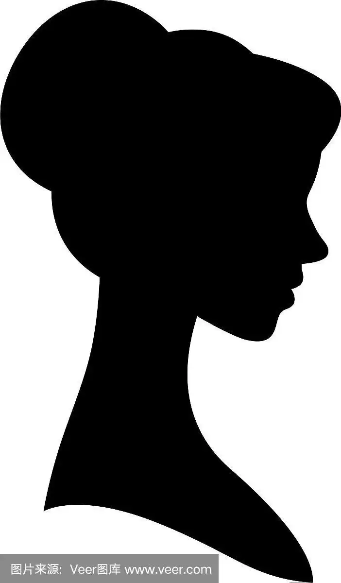 女性侧面剪影肖像