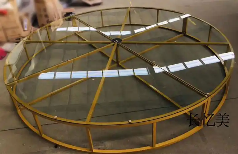 婚庆道具圆形玻璃舞台 钢化婚礼演出活动玻璃t台舞台平台展台路引
