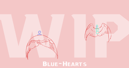 绘画参考# 画天使(鸟人)!作为翅膀.