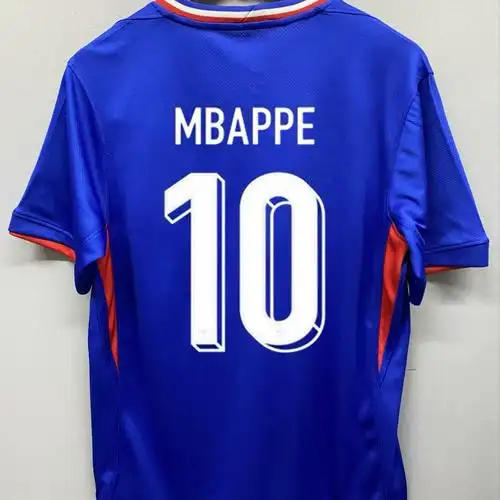 2425欧洲杯新款法国队主场客场10号姆巴佩7号格列兹曼足球服球衣