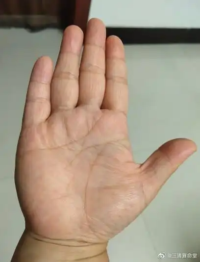 从缘主手中看,天纹情感线延伸到食指和中指之间,说明你是一个比较重