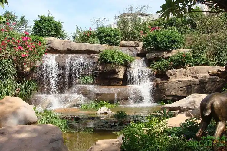 室内假山水系的摆设