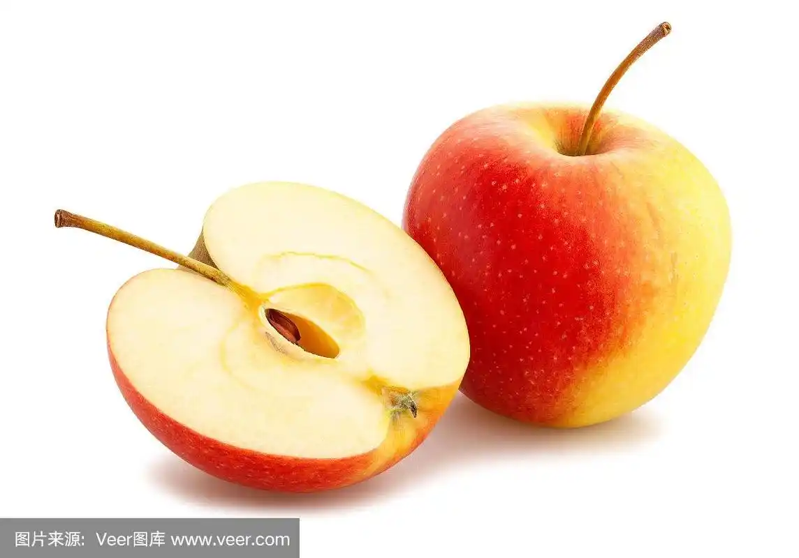 红色的黄色的苹果