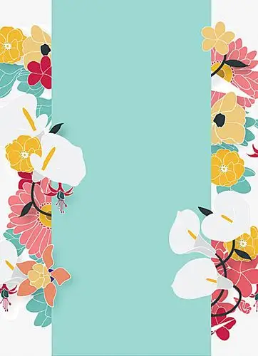 清新花卉海报背景