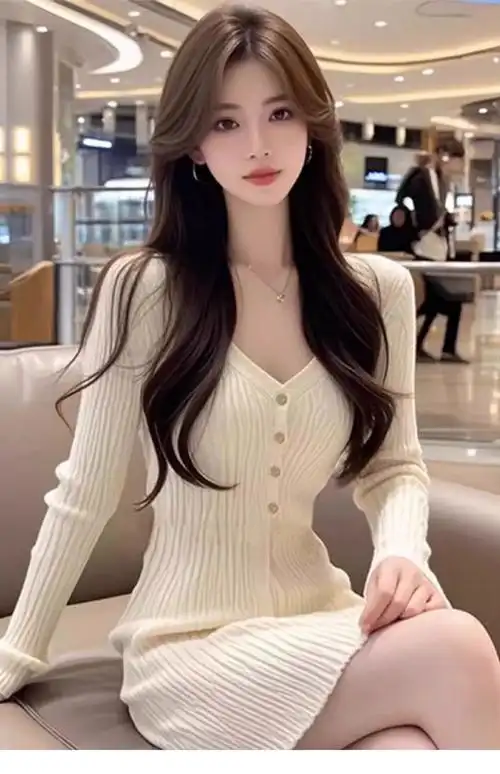 今年流行漂亮连衣裙女2025收腰显瘦简约纯色v领超好看内搭打底裙