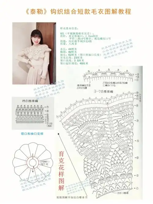 泰勒钩针结合毛衣完整版图解教程