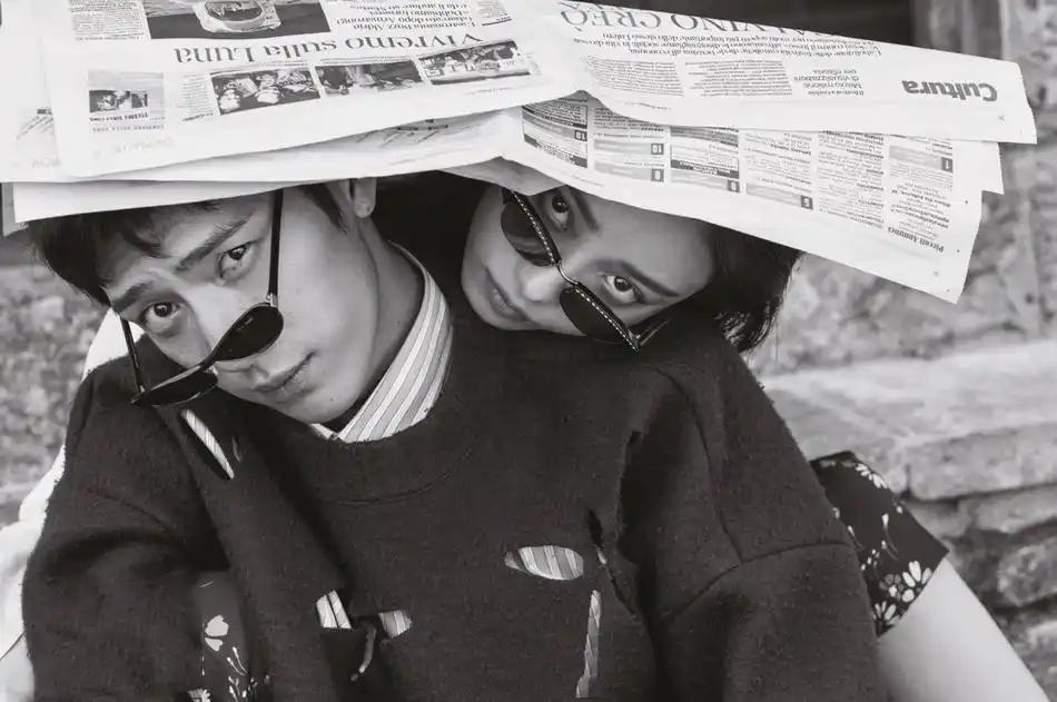 倪妮井柏然甜蜜情侣封面写真图片