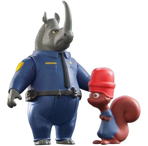 多美zootopia疯狂动物城犀牛警官与它的松鼠犯人