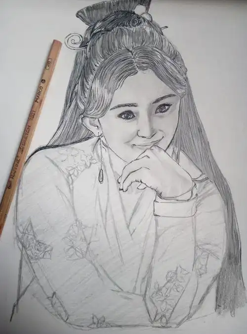 手绘杨幂附过程