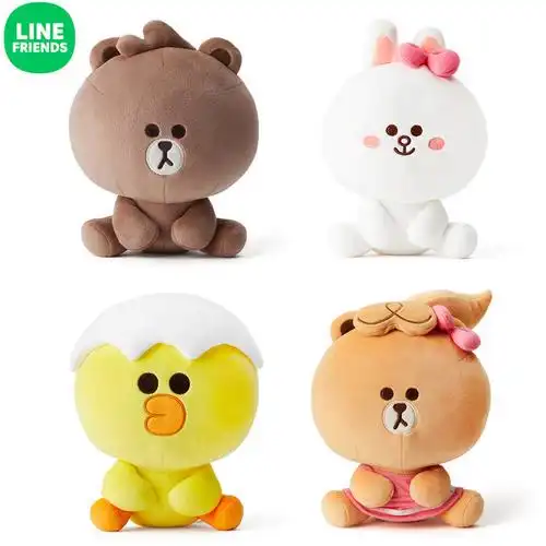 正版韩国linefriends可爱可妮兔布朗熊毛绒玩具娃娃公仔毛绒布艺类