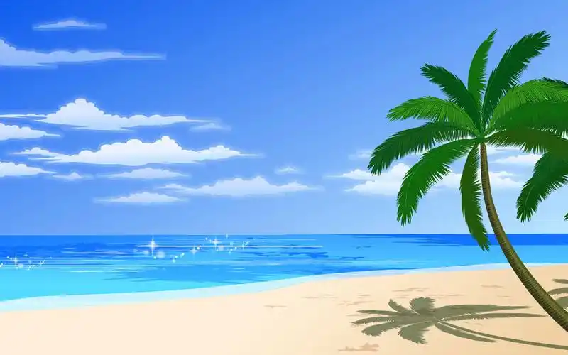 e时代生活 桌面 壁纸 宽屏 夏日海滩矢量宽屏壁纸