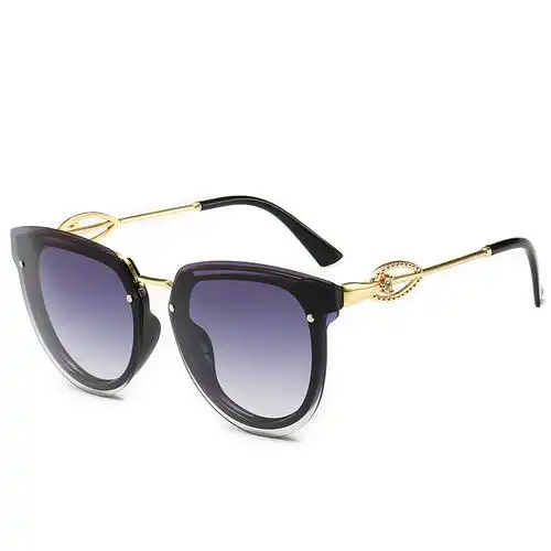 st时尚太阳眼镜 欧美个性金属镶钻太阳镜 街拍百搭墨镜女-阿里巴巴