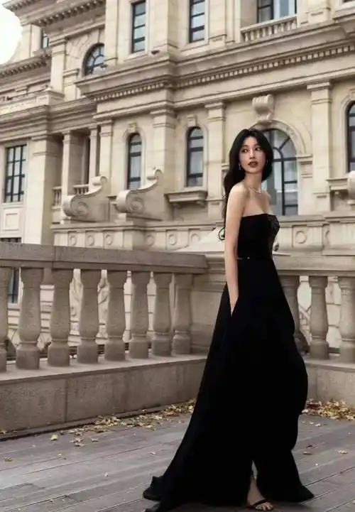 张俪黑色长裙,时尚御姐风!_魅力_连衣裙_风格