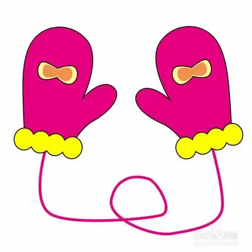 手套的简笔画怎么画?
