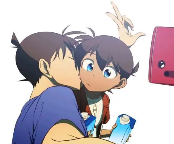 绀青之拳官方发布超强贺图怪盗基德亲吻柯南脸颊快新锁了