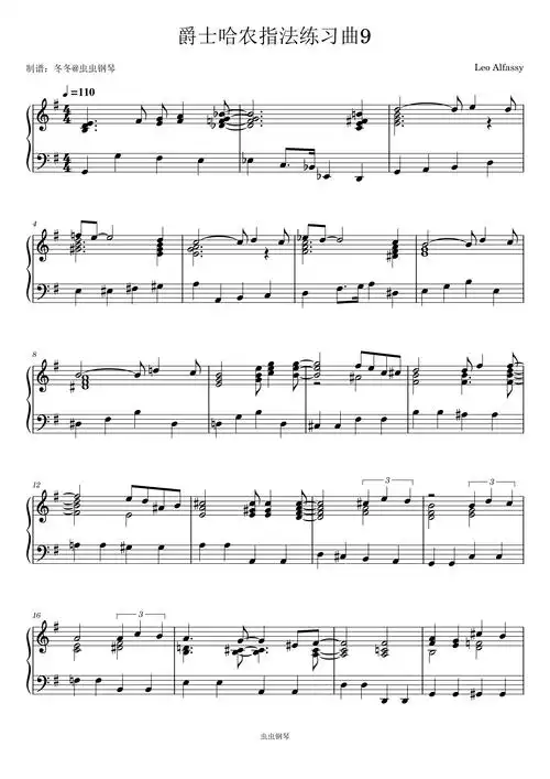 爵士哈农指法练习曲钢琴谱leoalfassy
