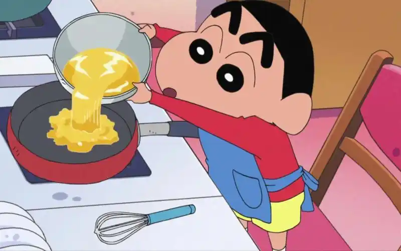 【蜡笔小新美食合集】纳豆炒饭|牛肉火锅|汉堡肉|煎蛋