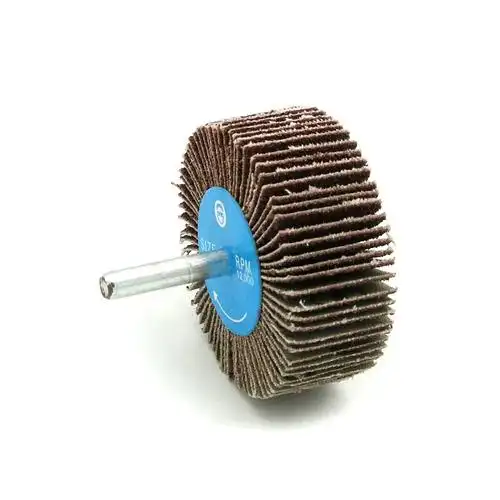 百叶轮磨头带柄叶轮打磨头金属电动电钻抛光页轮圆柱形砂布6mm柄