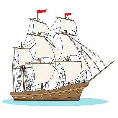 帆船航行帆船元素航行png素材