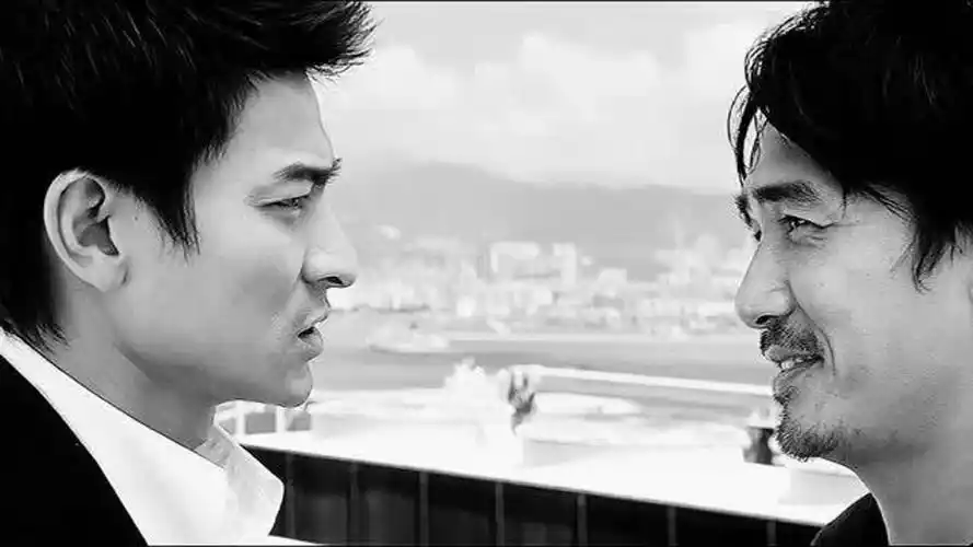 无间道:4k黑白视频(刘德华,梁朝伟怀旧经典电影)