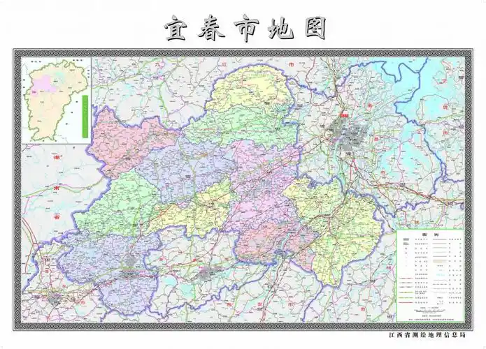 宜春市行政区划图