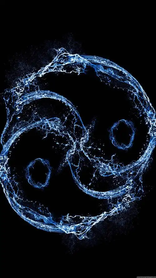 三星手机壁纸【1440x2560】samsung galaxy note4 太极 水流