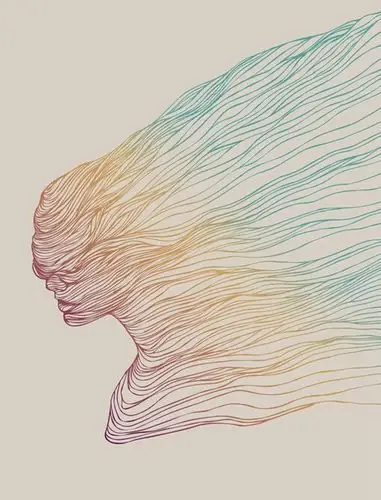 show一组极具飘逸线条感的抽象手绘插画作品,来自萨瓦迪卡插画师