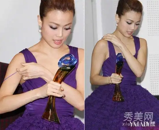 郭晶晶当众整理内衣 女星肩带滑落泄春光