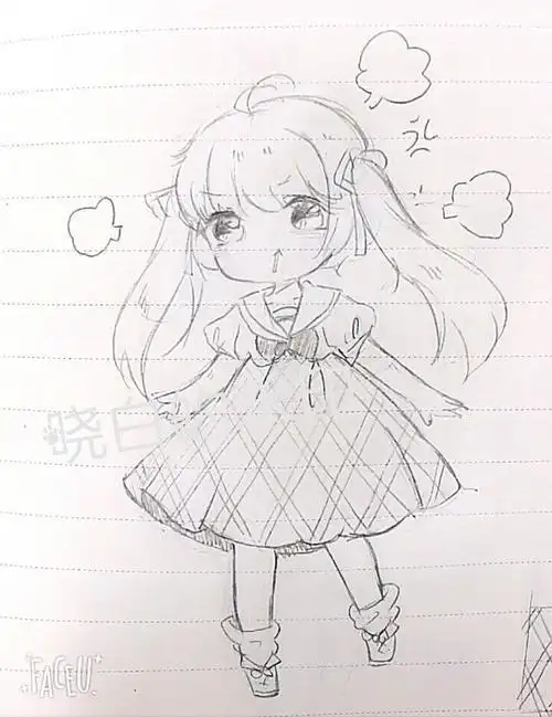 q版少女简笔画q版人物简笔画女孩