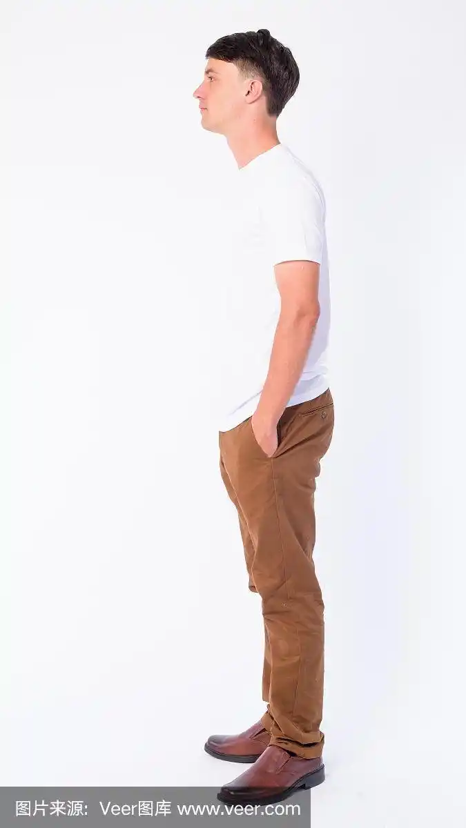 全身像,男人,男性美,青年人,侧面像