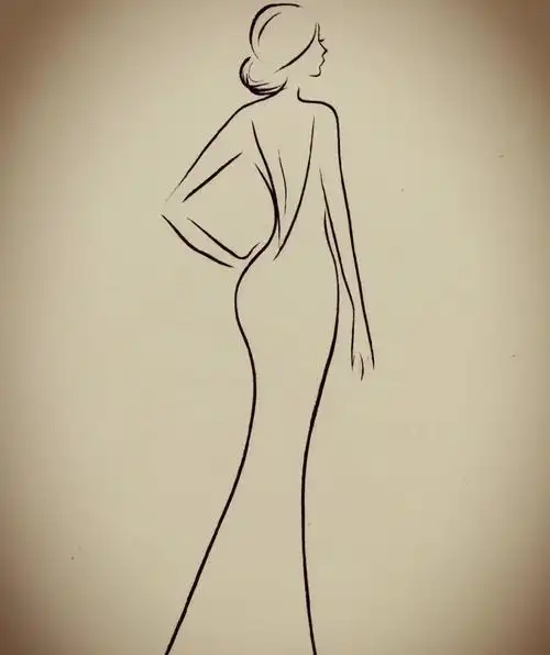 勾勒出圆润的曲线图,女人身体曲线简笔画