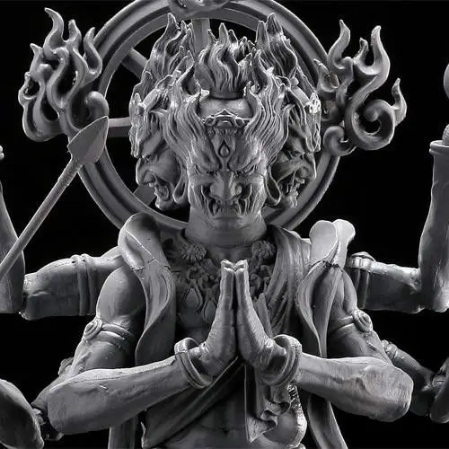 阿修罗原是印度远古诸神之一,被视为恶神,属于凶猛好斗的鬼神,男的极