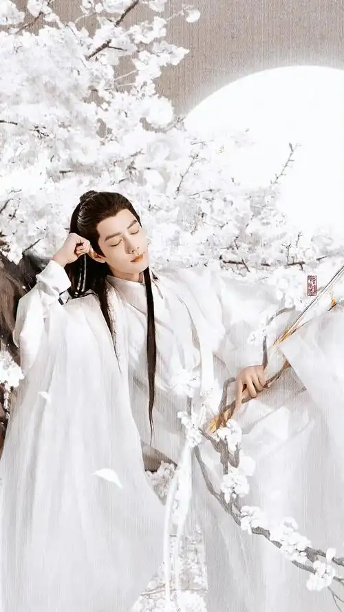 肖战《玉骨遥》端午节新海报 白衣提笔写字的时影大人